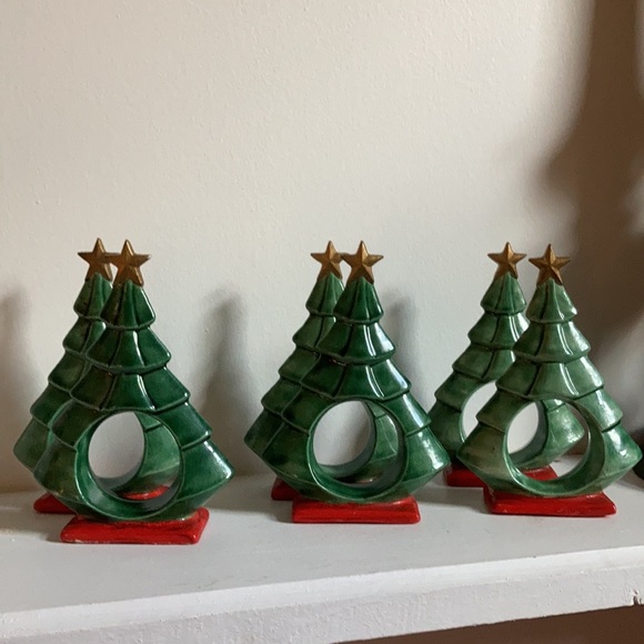 Vintage bisque napkin rings - Picture 4 of 5